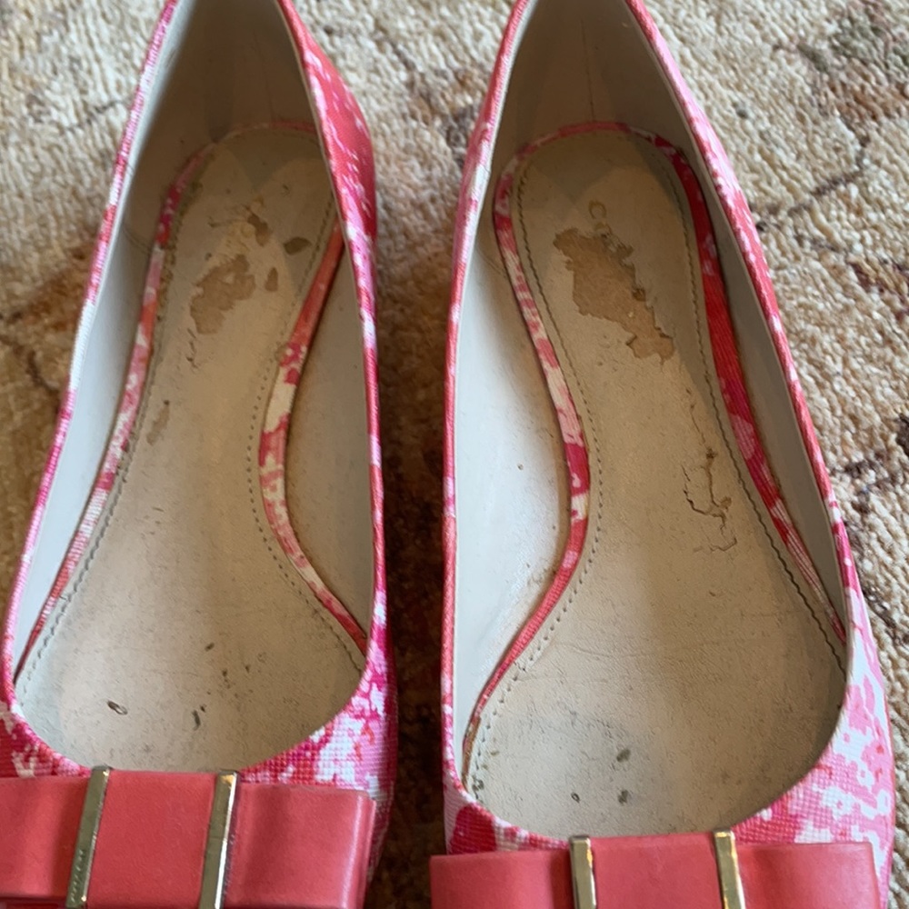 Coach-Pink Floral Flats with bows-6.5B - Picture 7 of 9